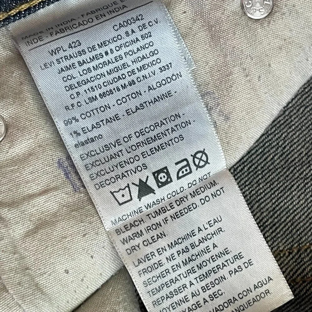 Levi's Straight Leg Blue Jeans Size 40X32